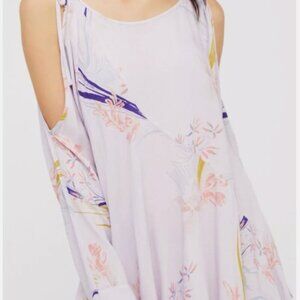 Free People Floral Print Clear Skies Cold Shoulder Tunic